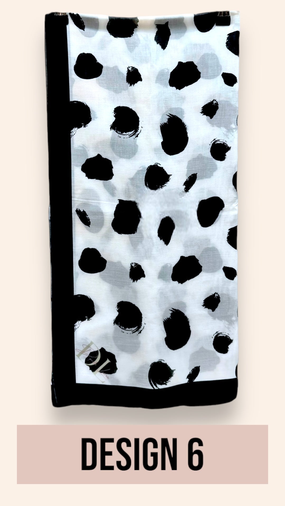 Bawal Premium Cotton Voile 48” (Black & White Series) Design 6