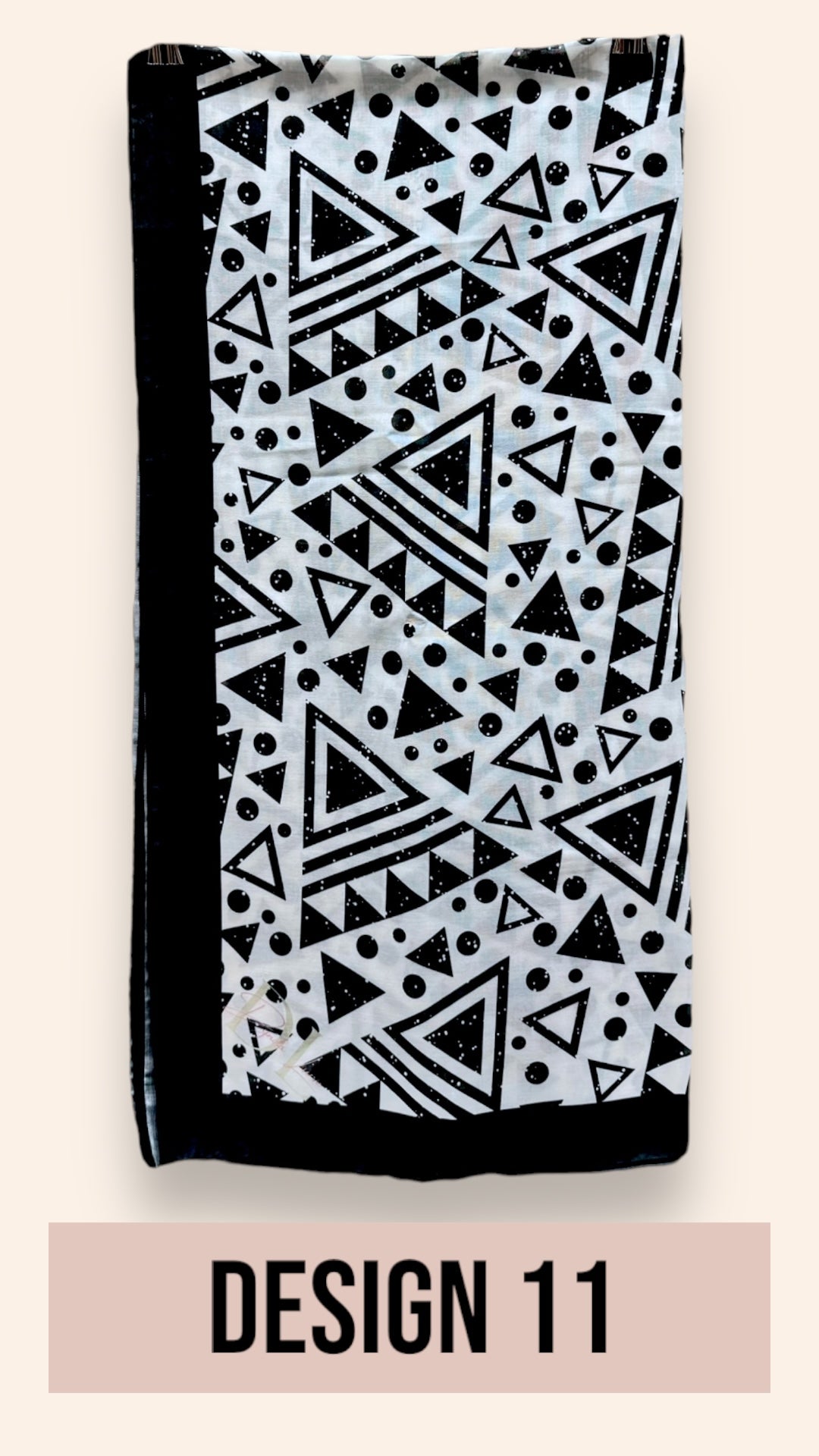 Bawal Premium Cotton Voile 48” (Black & White Series) Design 11