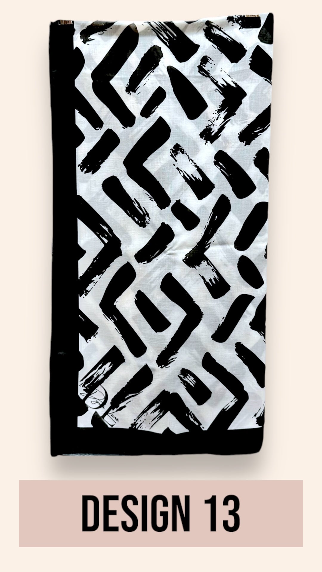 Bawal Premium Cotton Voile 48” (Black & White Series) Design 13