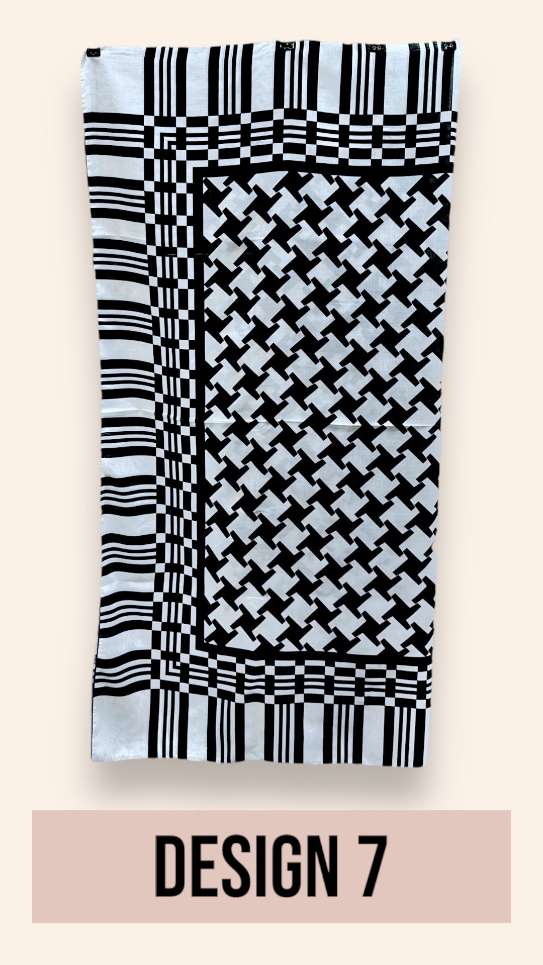 Bawal Premium Cotton Voile 48” (Black & White Series) Design 7