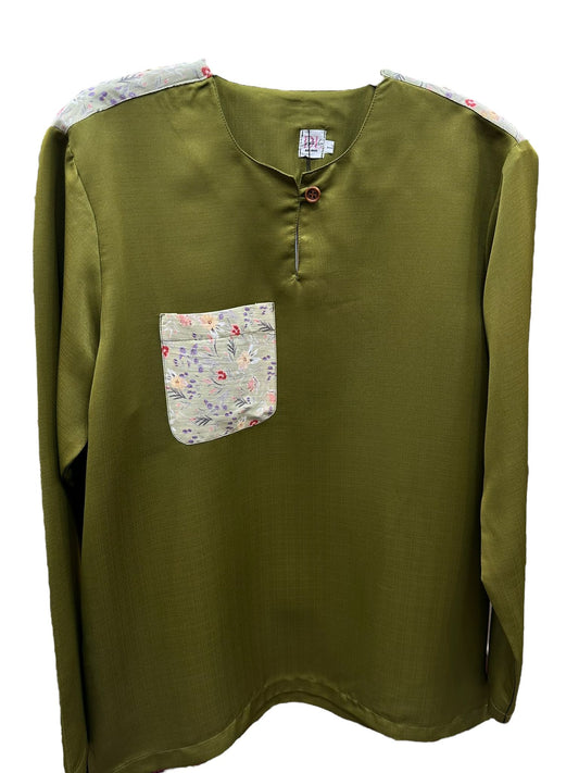 KURTA JEJAKA: OLIVE KETUPAT