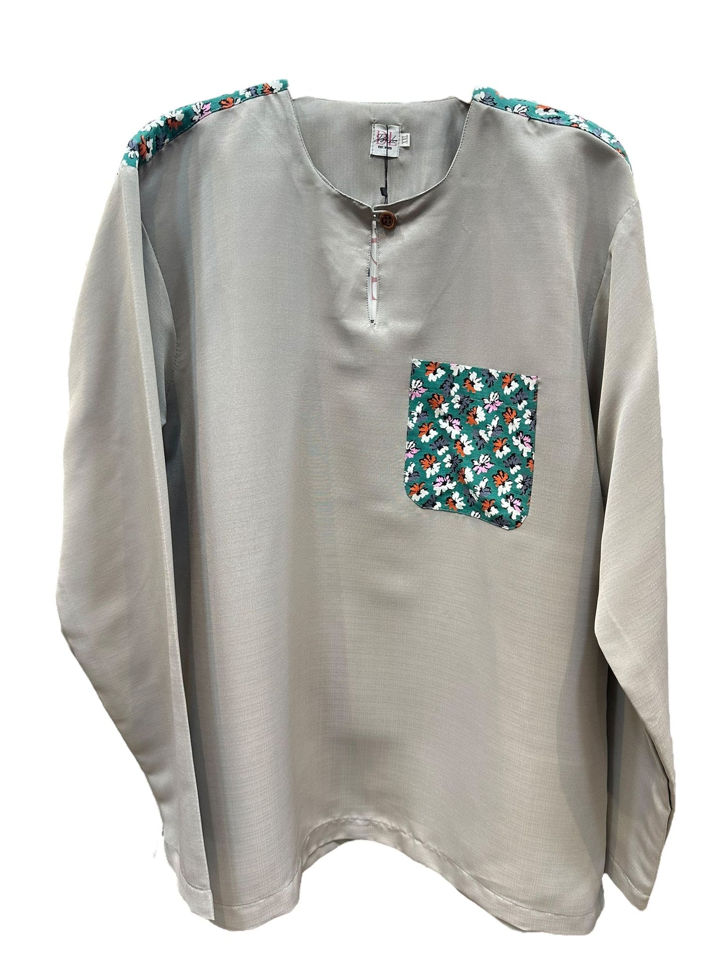 KURTA JEJAKA: LIGHT GREY MAKMUR