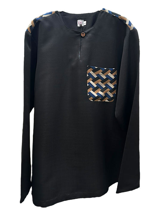 KURTA JEJAKA: BLACK ALMOND LONDON