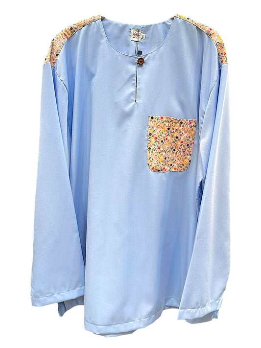 KURTA JEJAKA: BABY BLUE LIDAH BUAYA